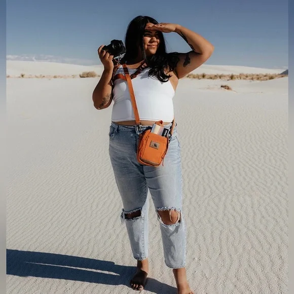 Adventurist Backpack Co. Nomad Crosssbody Sling Bag Hiking Outdoor Travel Orange - Picture 2 of 15